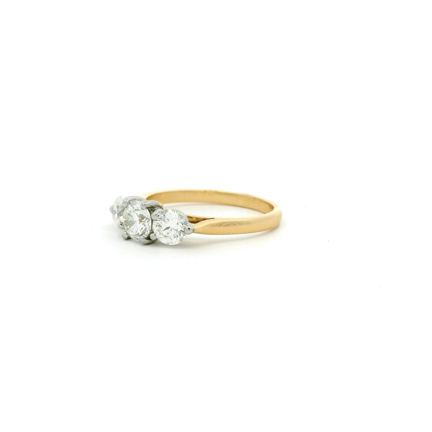 1.26ct Round Diamond Three Stone Ring