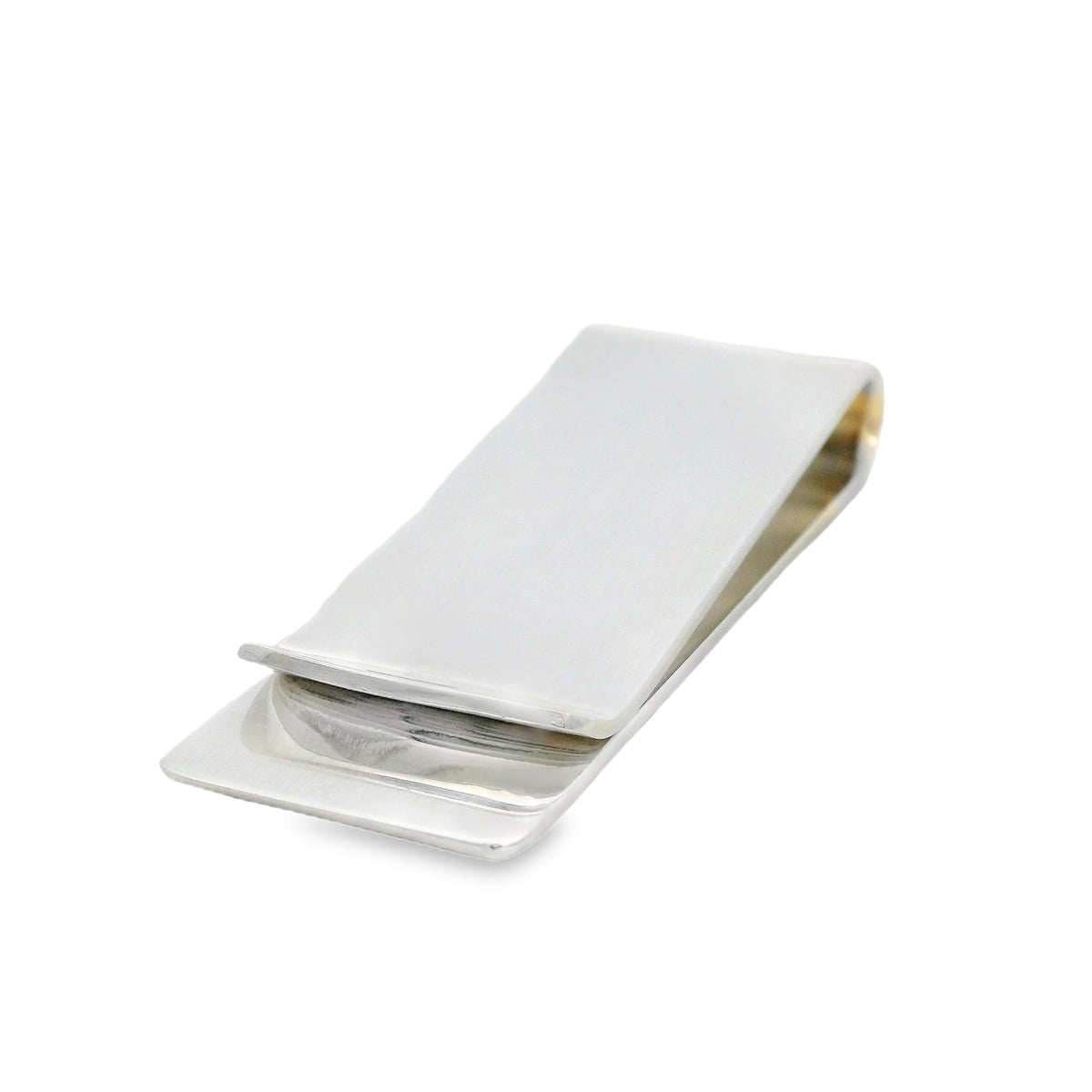 Silver Quilt Engraved Money Clip