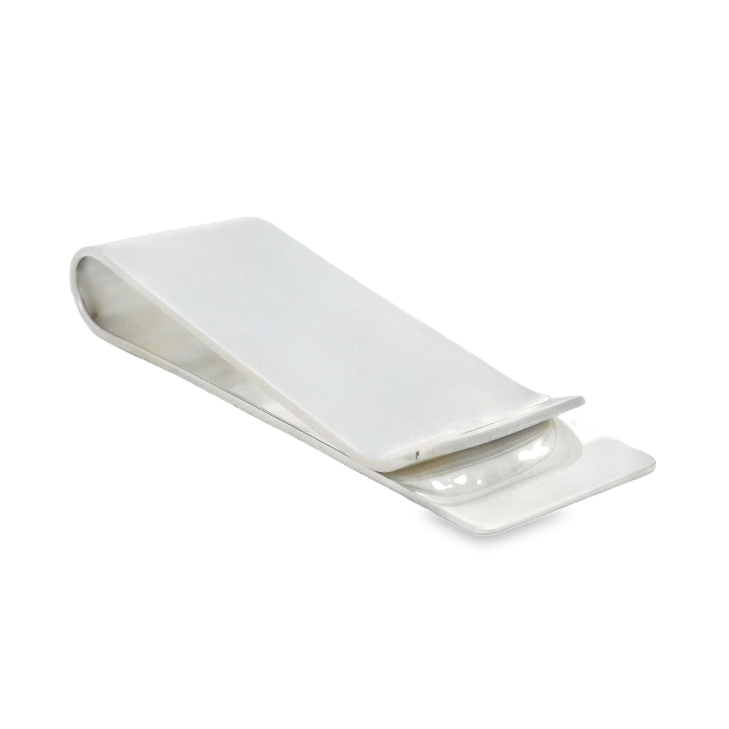 Silver Quilt Engraved Money Clip