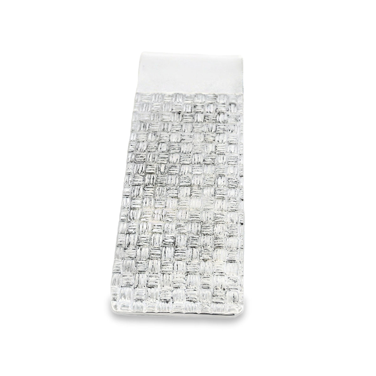 Silver Quilt Engraved Money Clip