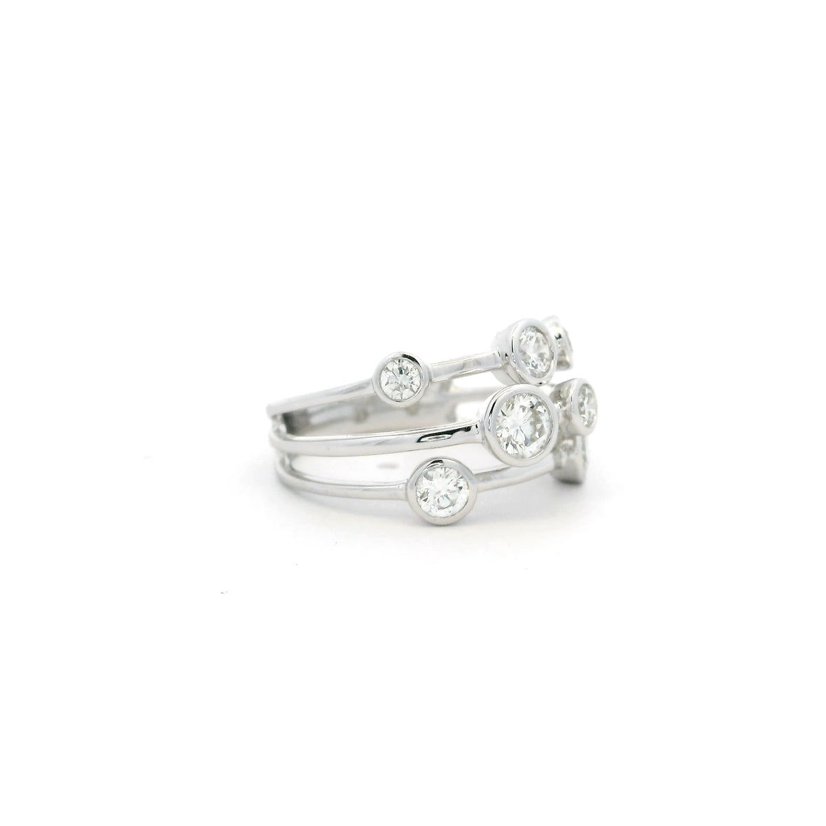 0.99ct Round Diamond Bubble Ring