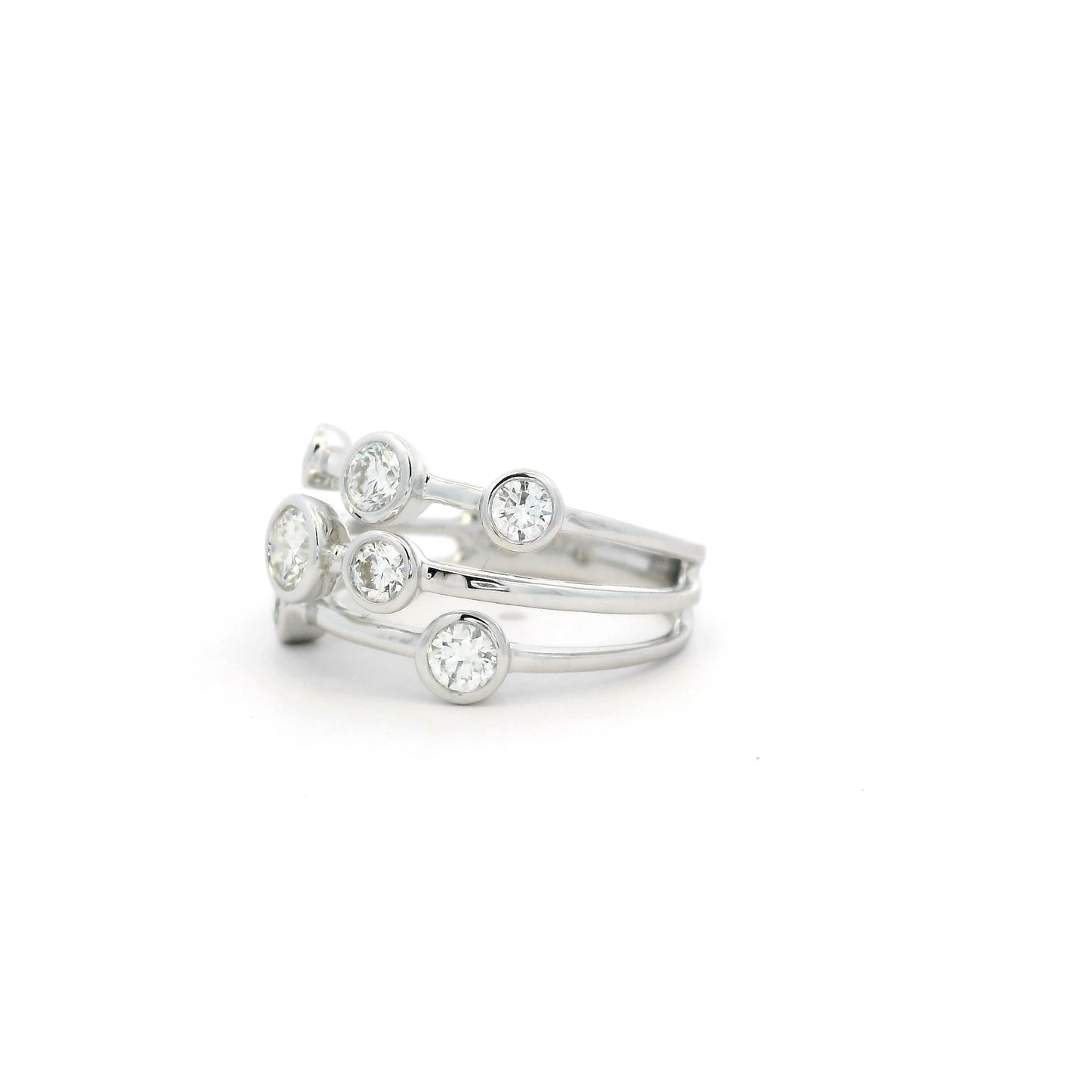 0.99ct Round Diamond Bubble Ring