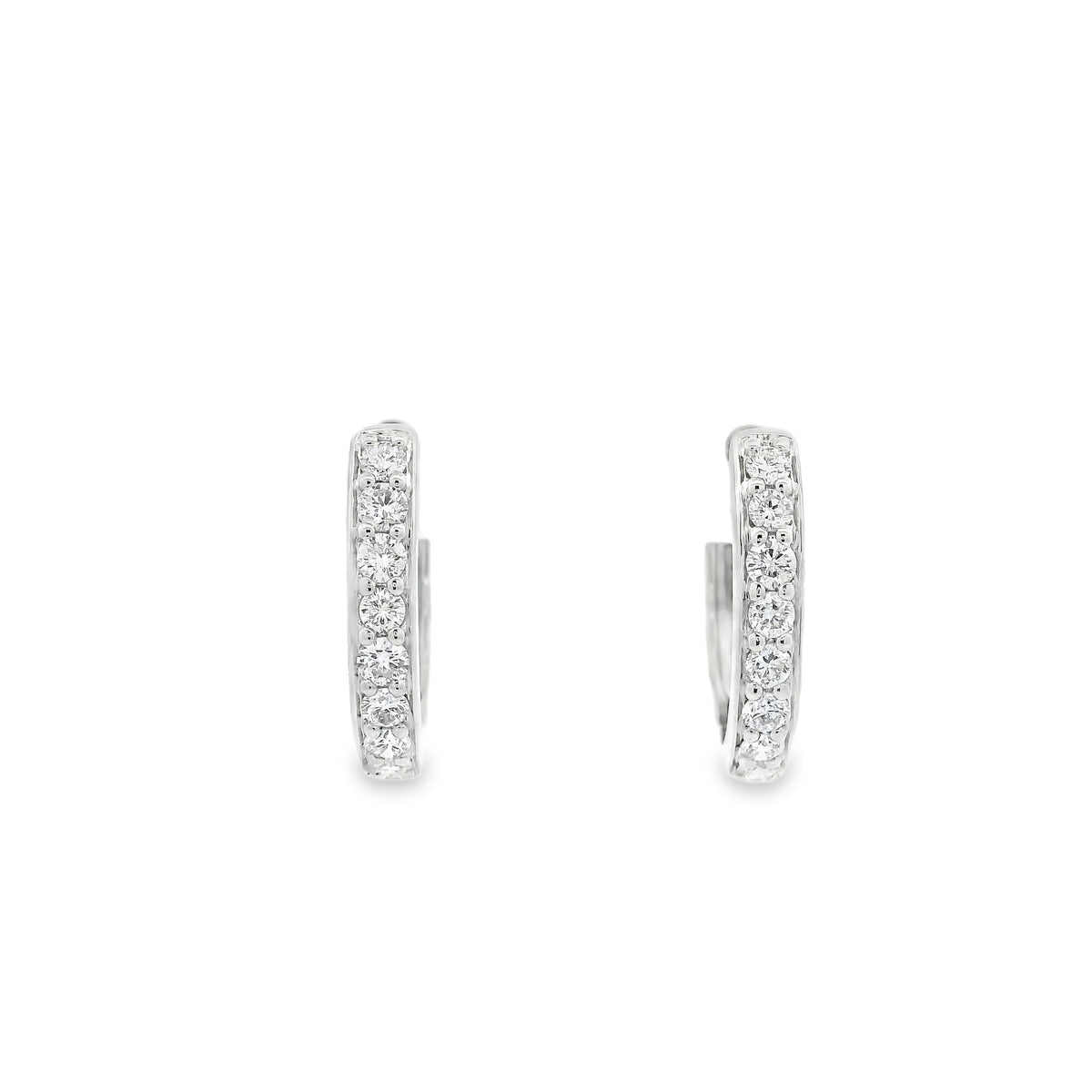 0.48ct Round Diamond Hoop Earrings