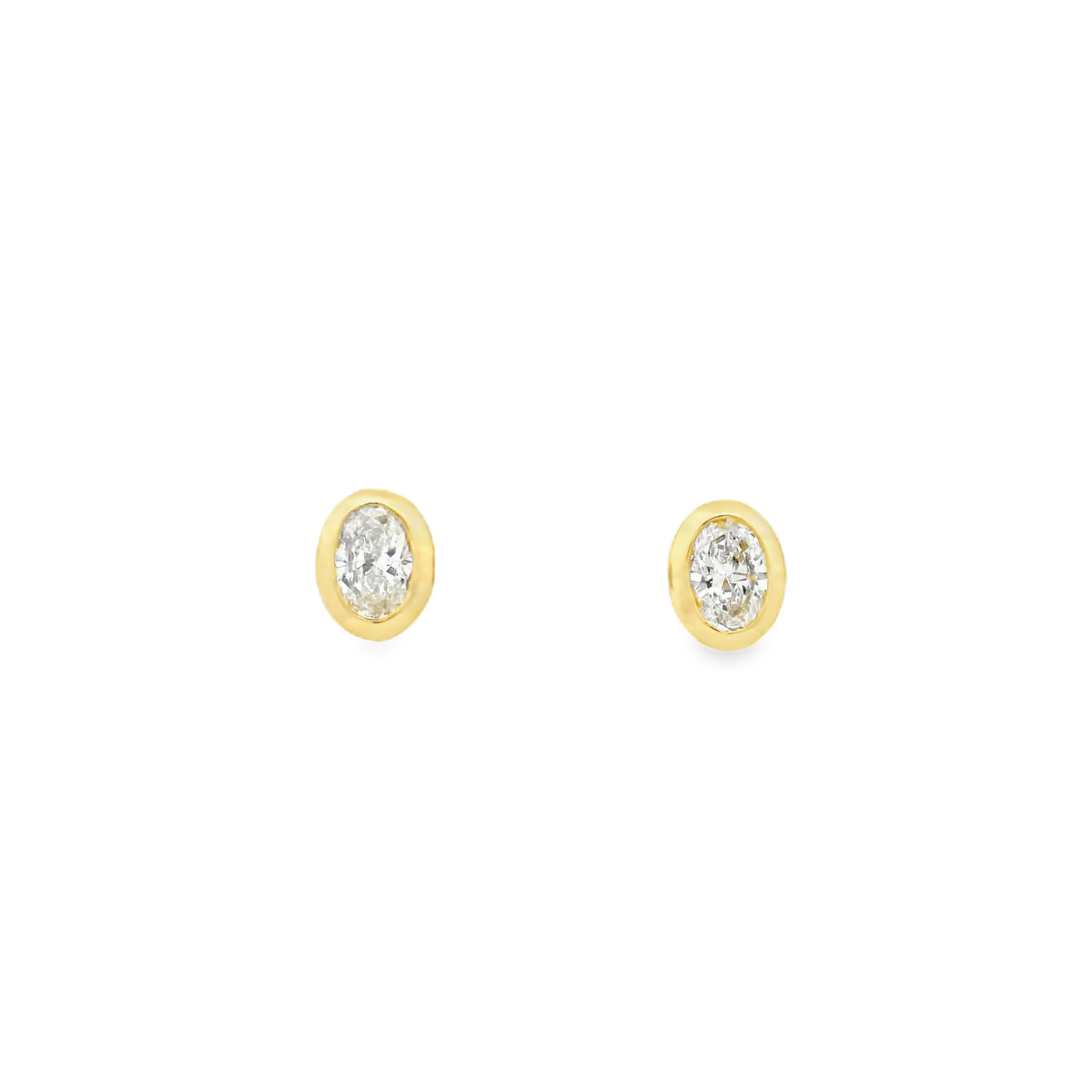 0.53ct Oval Diamond Solitaire Stud Earrings