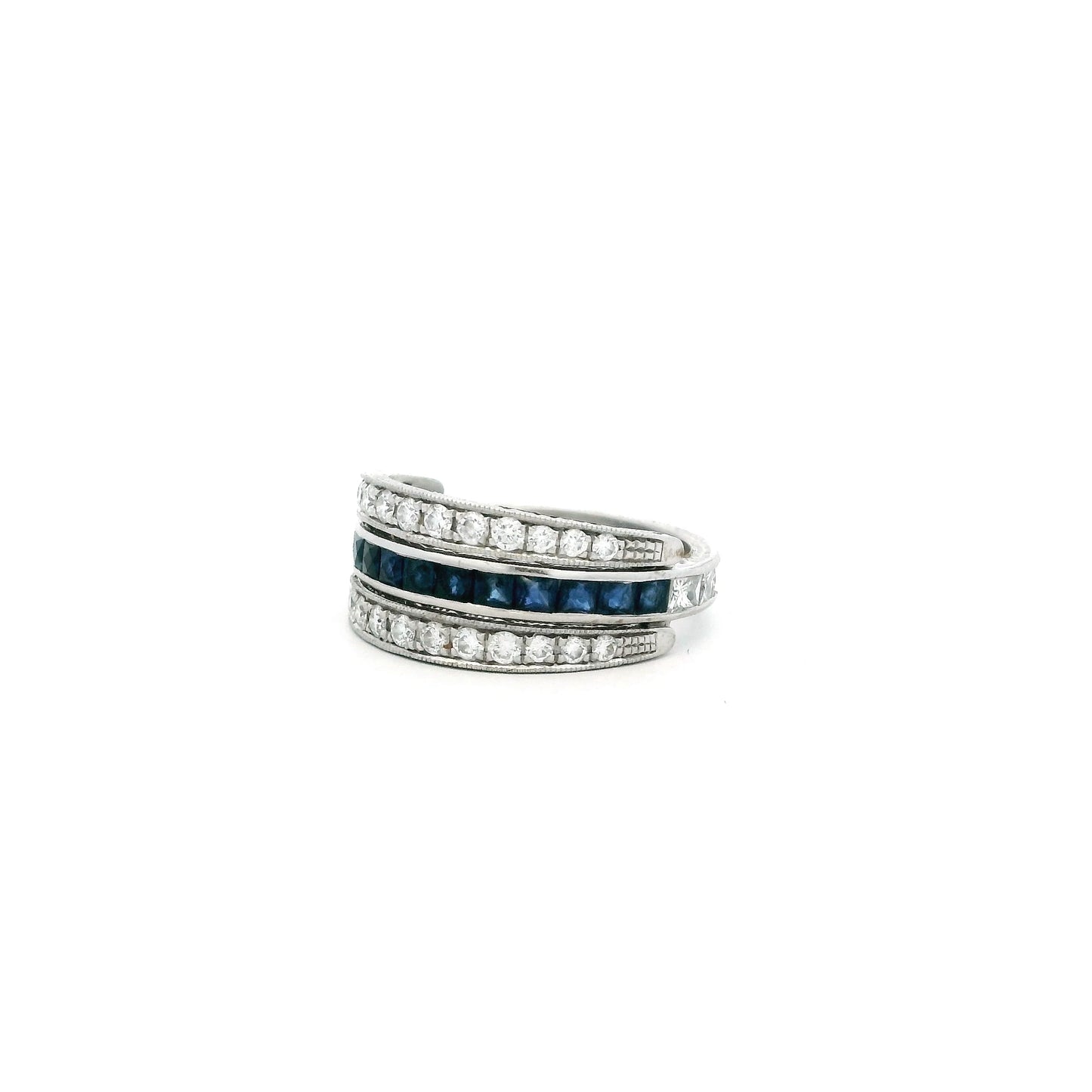 Sapphire And Diamond Night And Day Eternity Ring