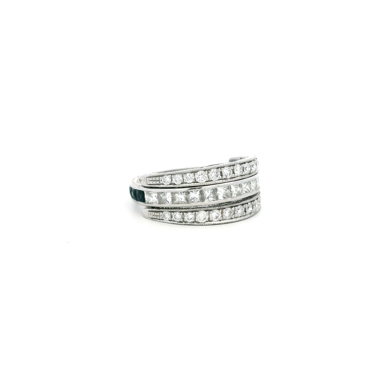 Sapphire And Diamond Night And Day Eternity Ring