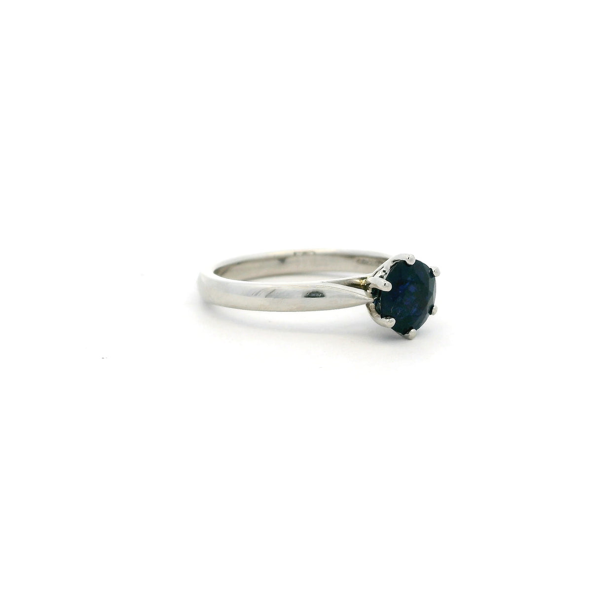 1.24ct Round Sapphire Solitaire Ring