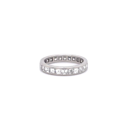 Vintage Cartier Asscher Cut Diamond Eternity Ring