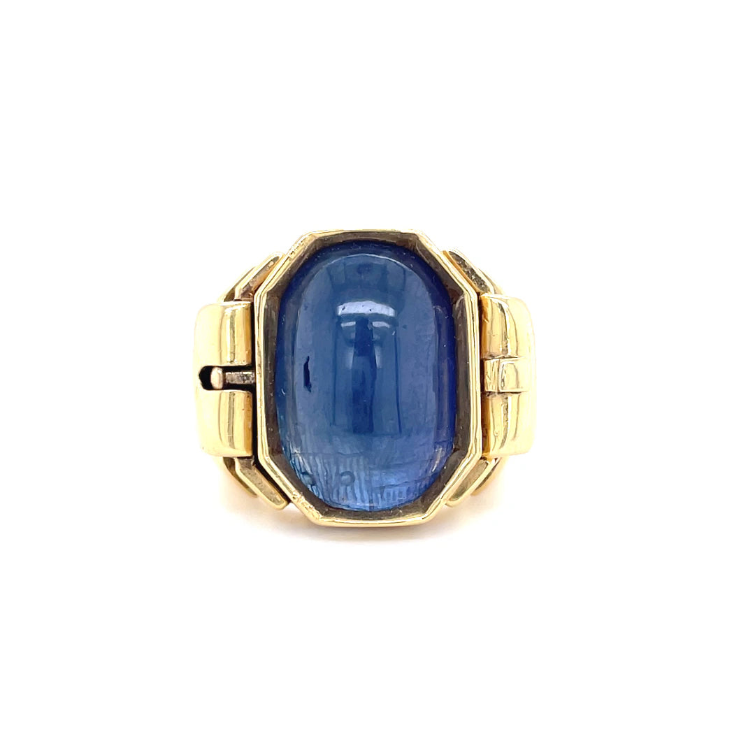 Reversible Cabochon Sapphire Signet Ring