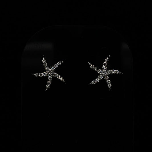 0.18ct Round Diamond Starfish Earrings