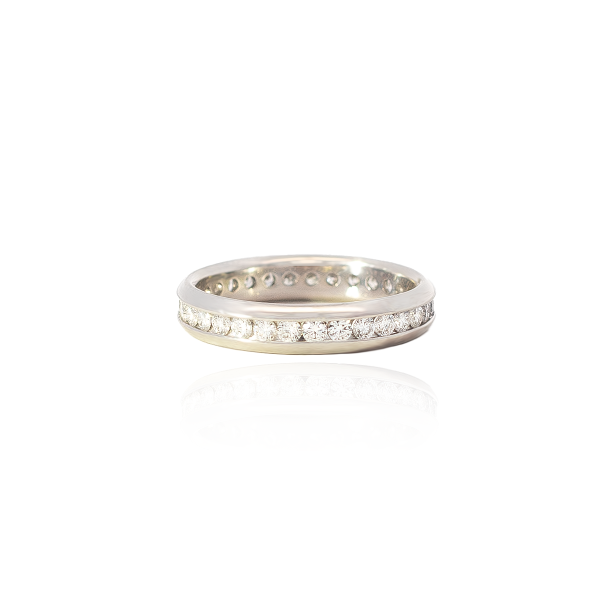 Diamond Bevelled Edge Eternity Ring