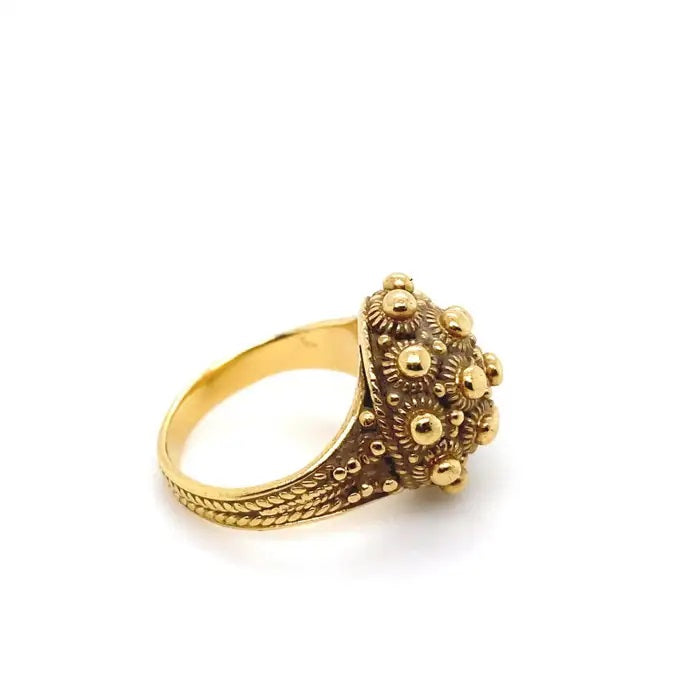 Etruscan Style Yellow Gold Ring