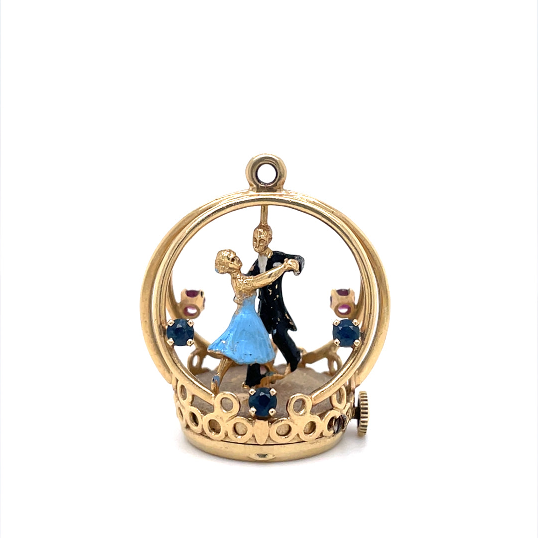 Dancing Couple Wind Up Charm