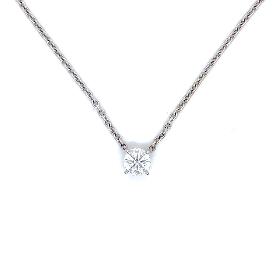 Cartier 1.01ct Round Diamond Solitaire Pendant