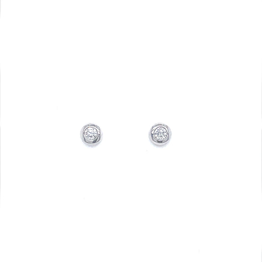 0.30ct Round Diamond Solitaire Stud Earrings
