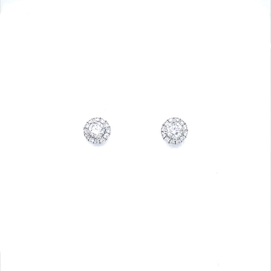 0.30ct Round Diamond Cluster Stud Earrings