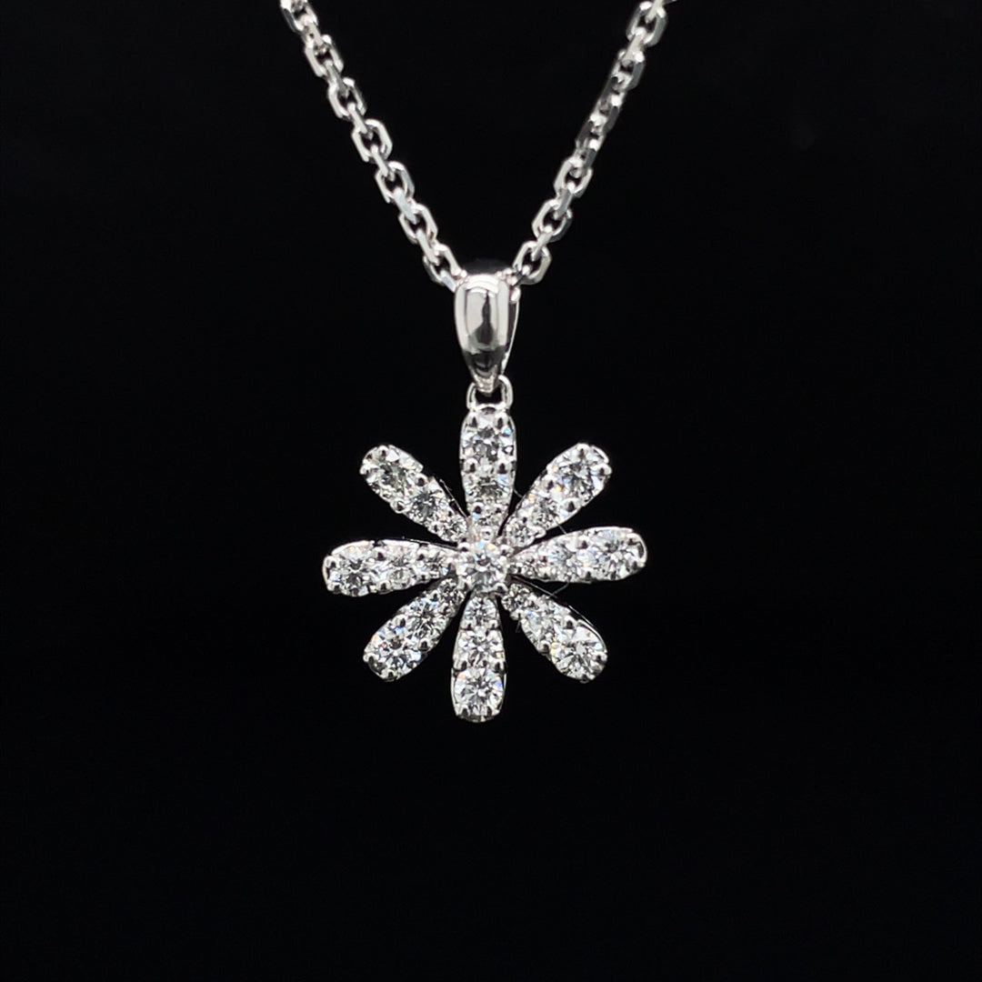 0.38ct Diamond Daisy Pendant