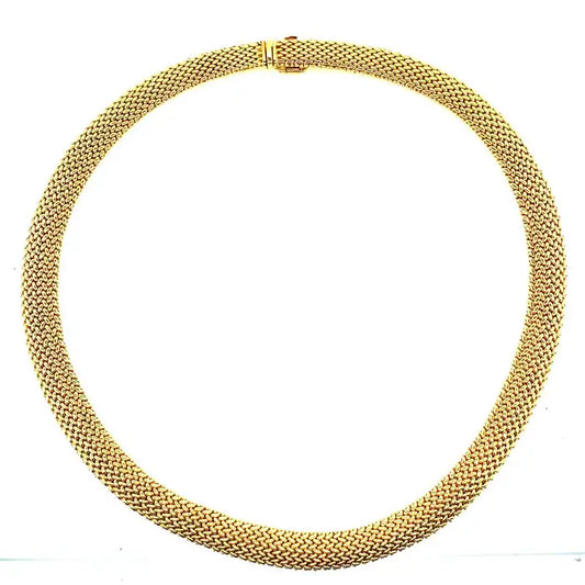 Tiffany & Co. Yellow Gold Mesh Collar Necklace
