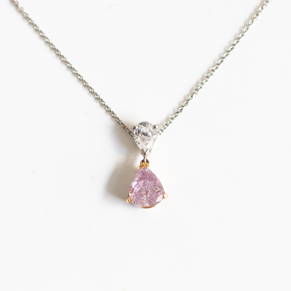 1.56ct GIA Certified Natural Pink Purple Diamond Pendant