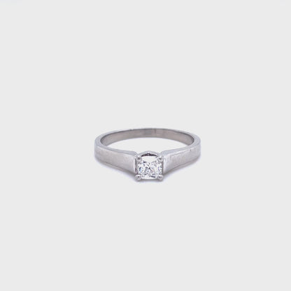 0.26ct Cushion Diamond Solitaire Ring