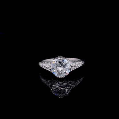1.36ct GIA Certified Old Cut Diamond Solitaire Ring