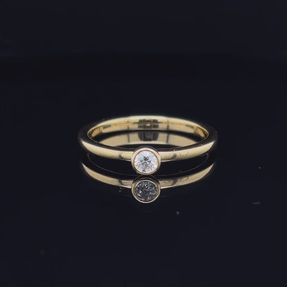 0.11ct Round Diamond Solitaire Ring