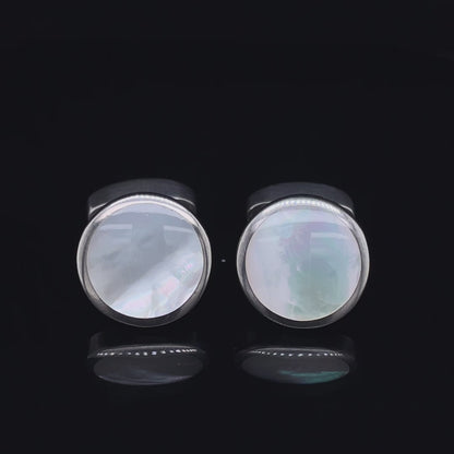 Silver Mother Of Pearl Cufflinks