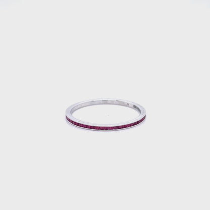 Round Ruby Fine Eternity Ring