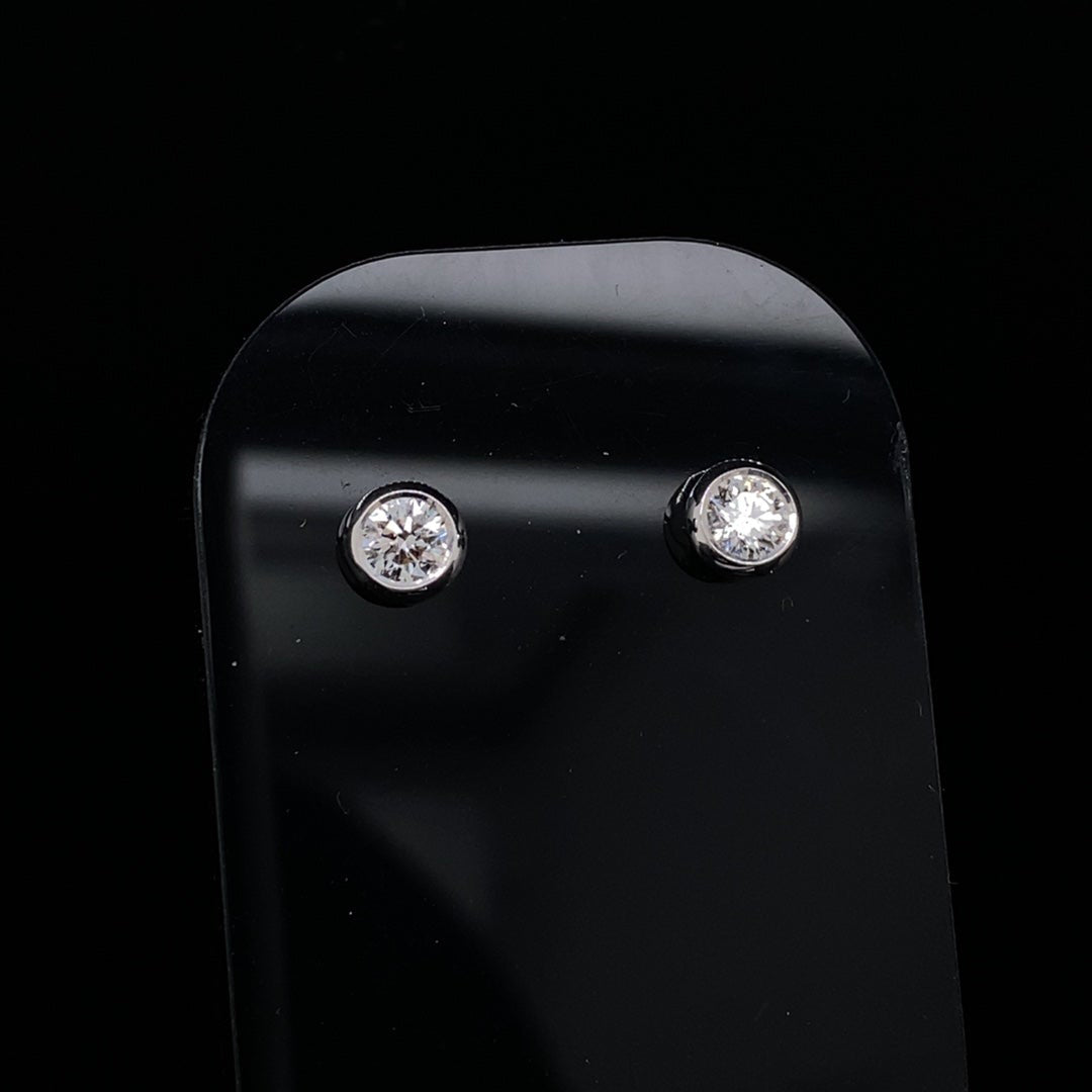 0.32ct Round Diamond Solitaire Earrings