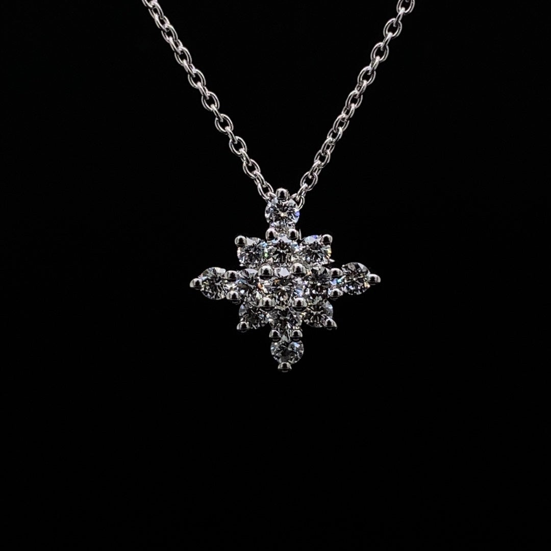 0.50ct Diamond Star Cluster Pendant