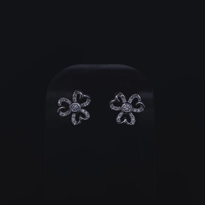 0.19ct Diamond Three Leaf Clover Earrings