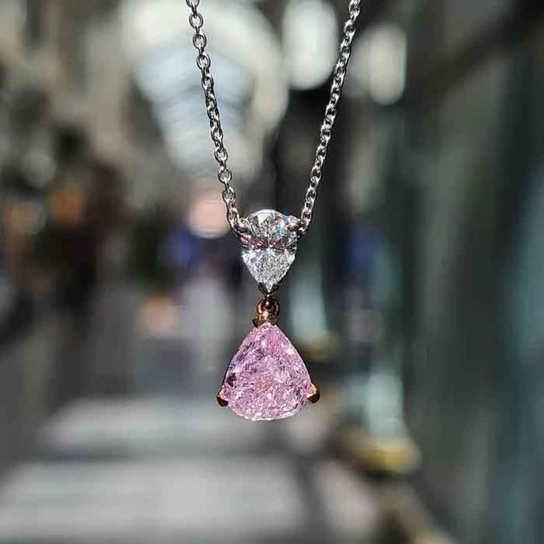 1.56ct GIA Certified Natural Pink Purple Diamond Pendant