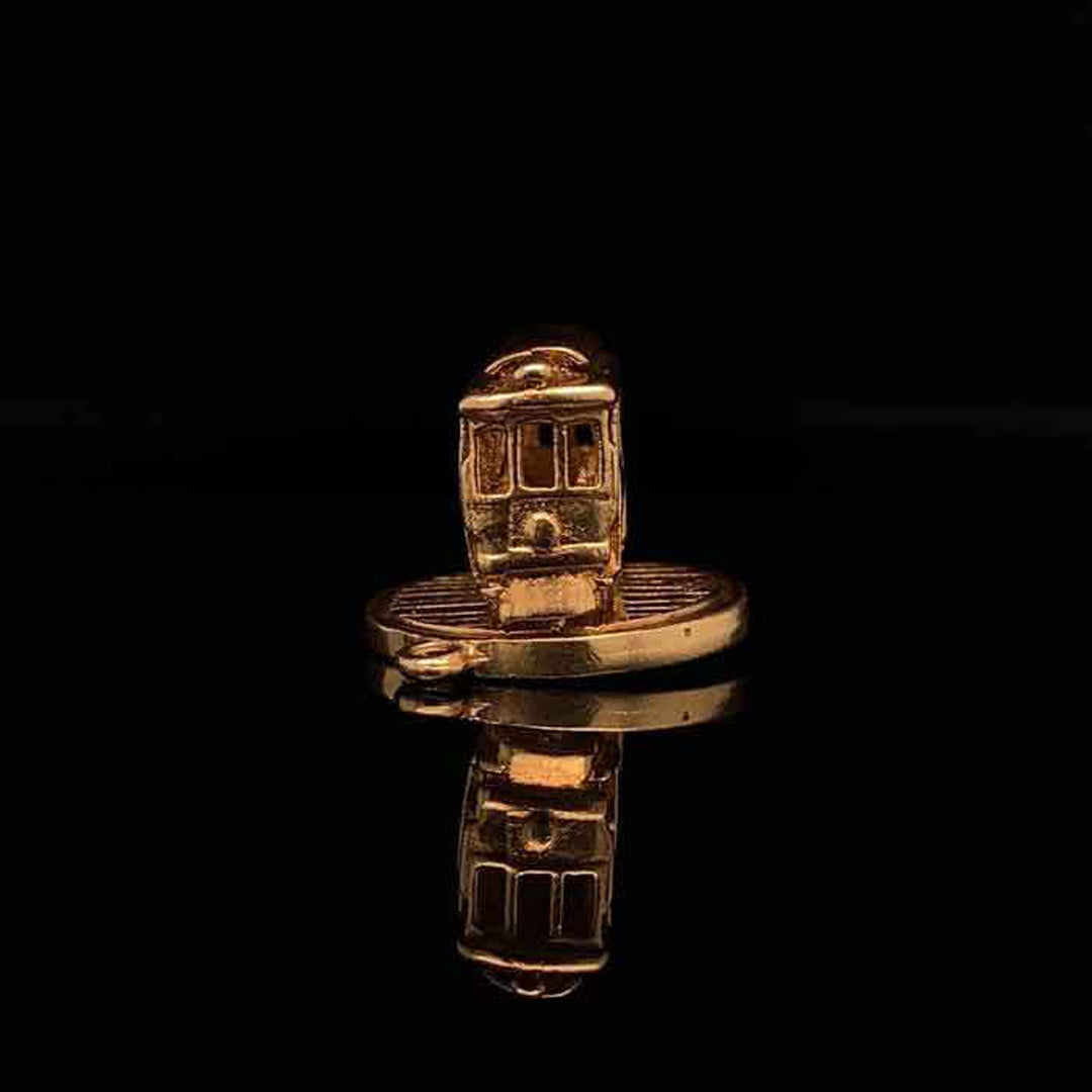 14ct Yellow Gold Cable Car Charm