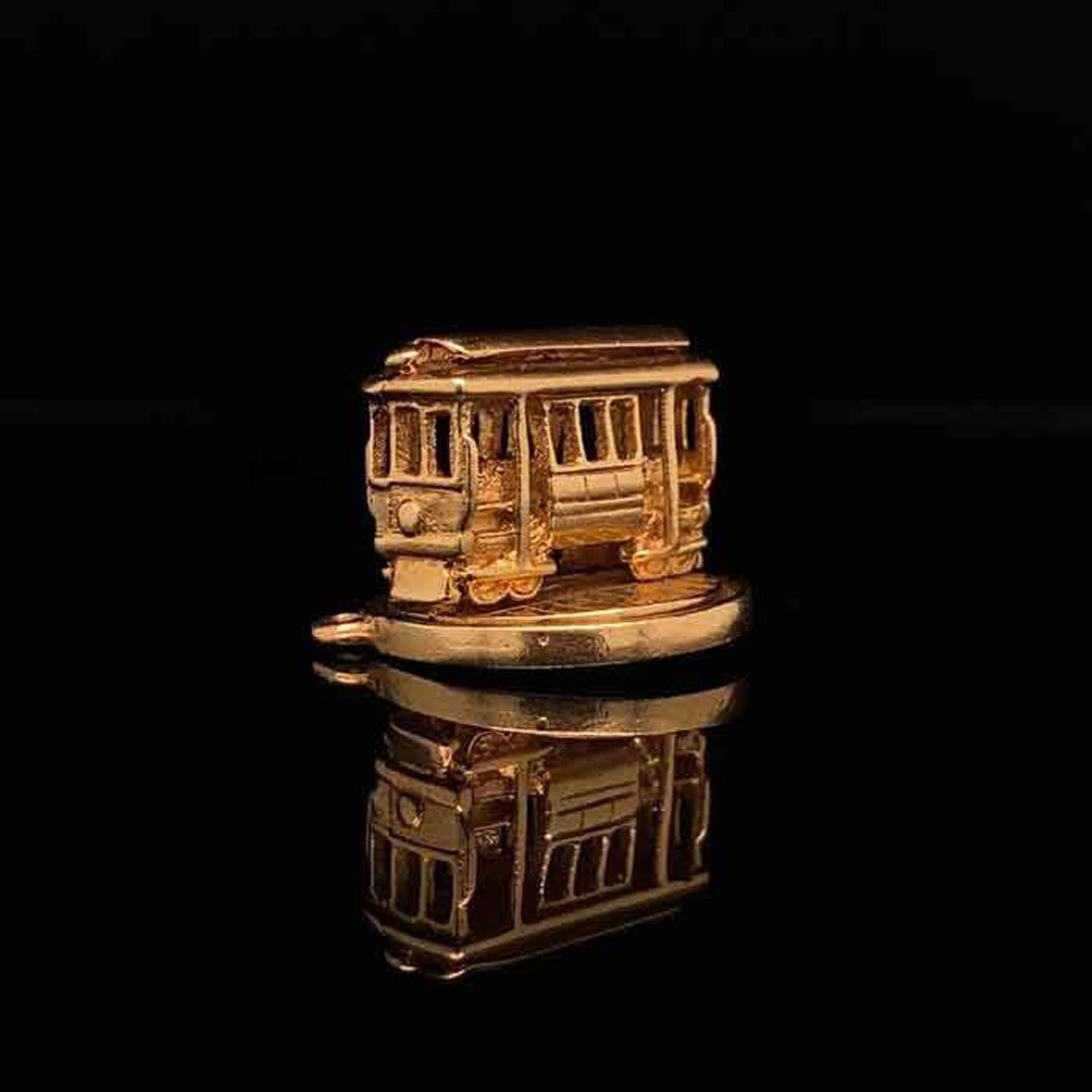 14ct Yellow Gold Cable Car Charm