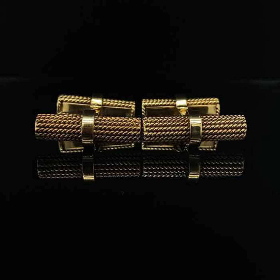 18ct Yellow Gold Baton Cufflinks