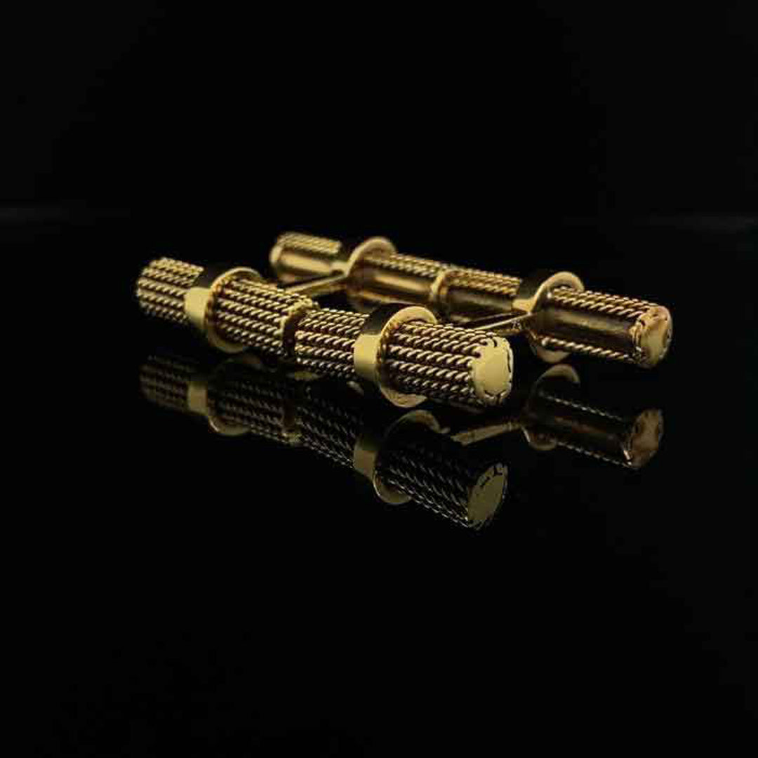 18ct Yellow Gold Baton Cufflinks