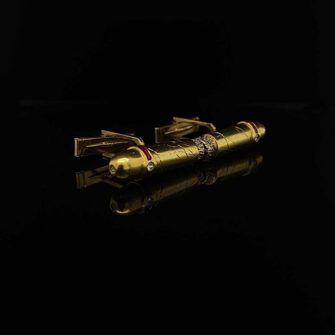 18ct Yellow Gold Cigar Cufflinks