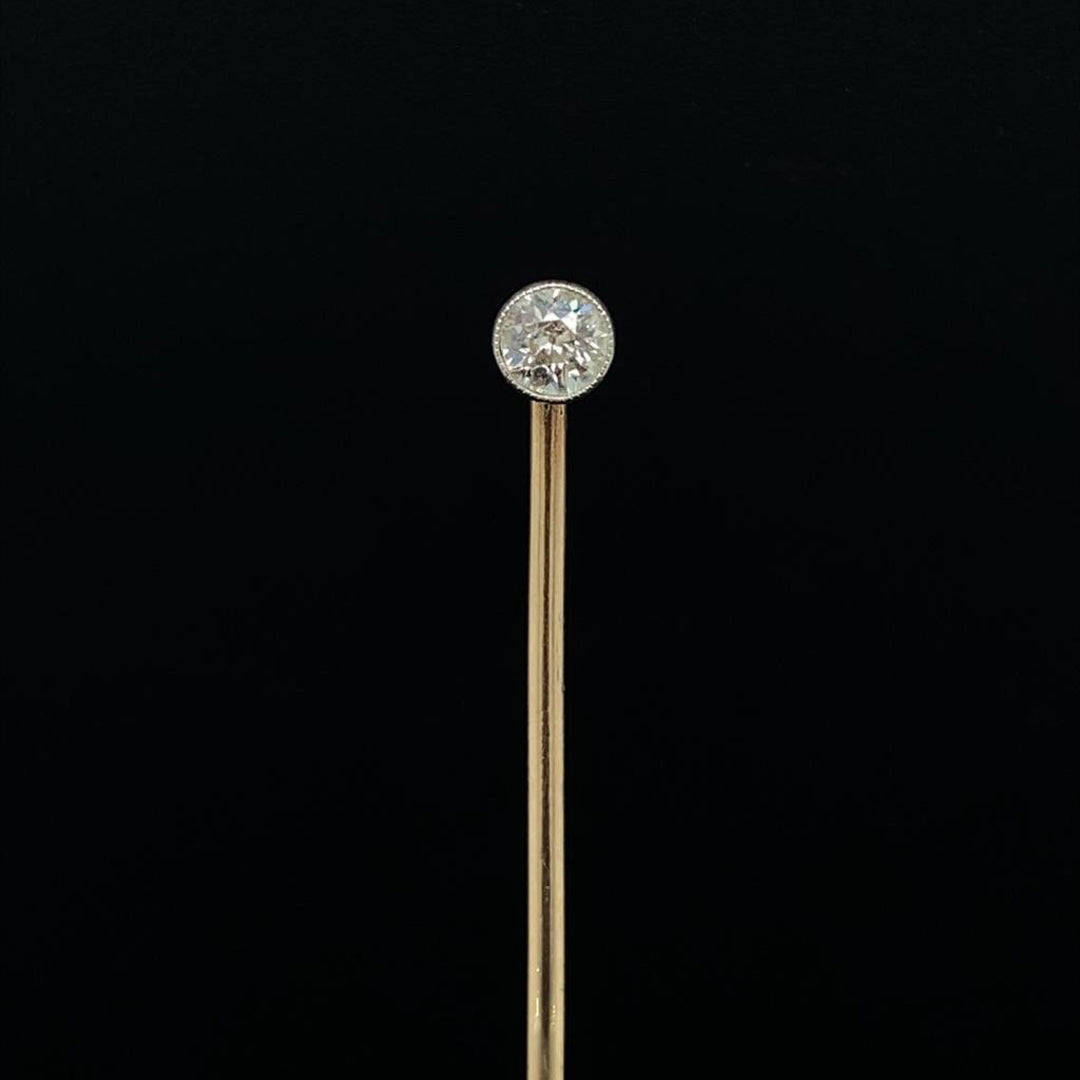 9ct Yellow Gold 0.25ct Round Diamond Tie Pin
