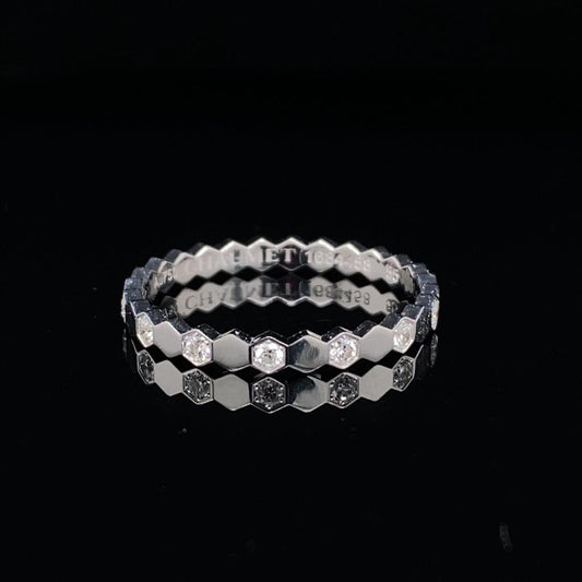 Chaumet 18ct White Gold Diamond Set Stackable Eternity Ring