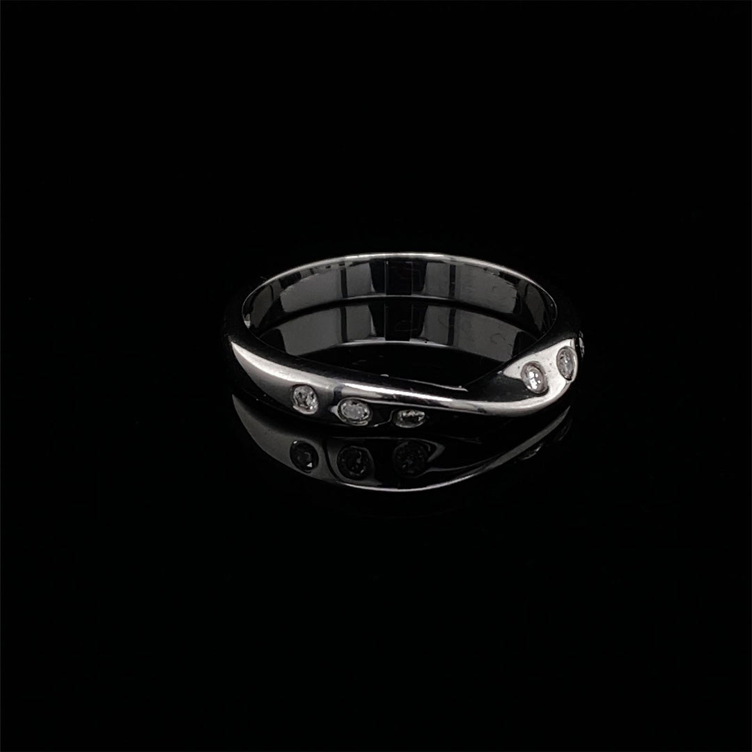 Diamond Set Twisted Wedding Ring