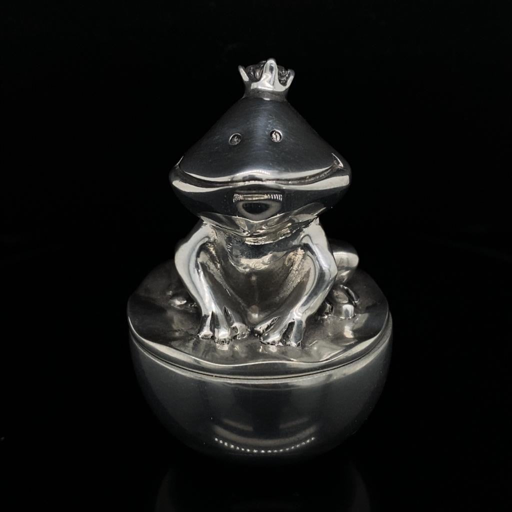 Pewter Frog King Tooth Box