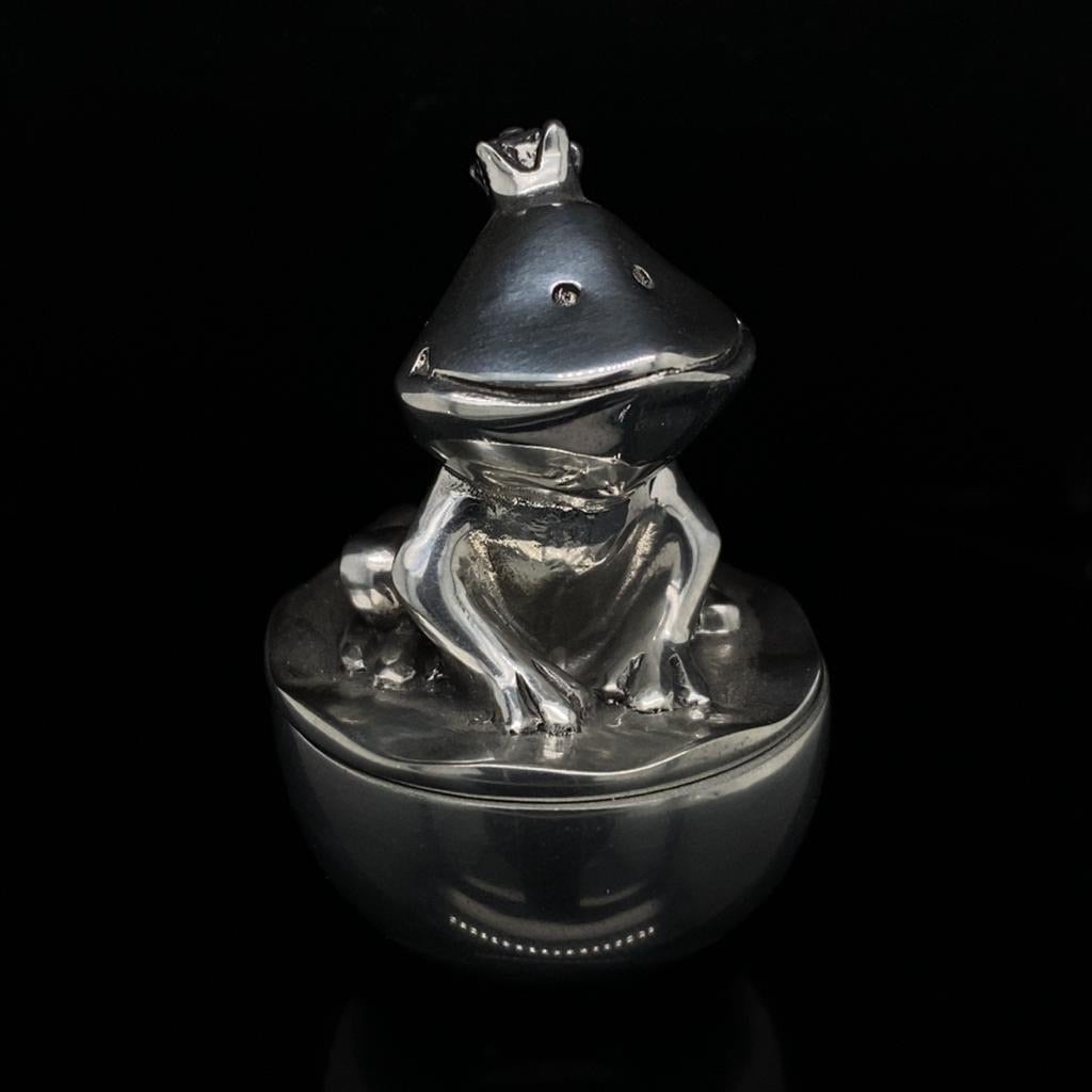 Pewter Frog King Tooth Box