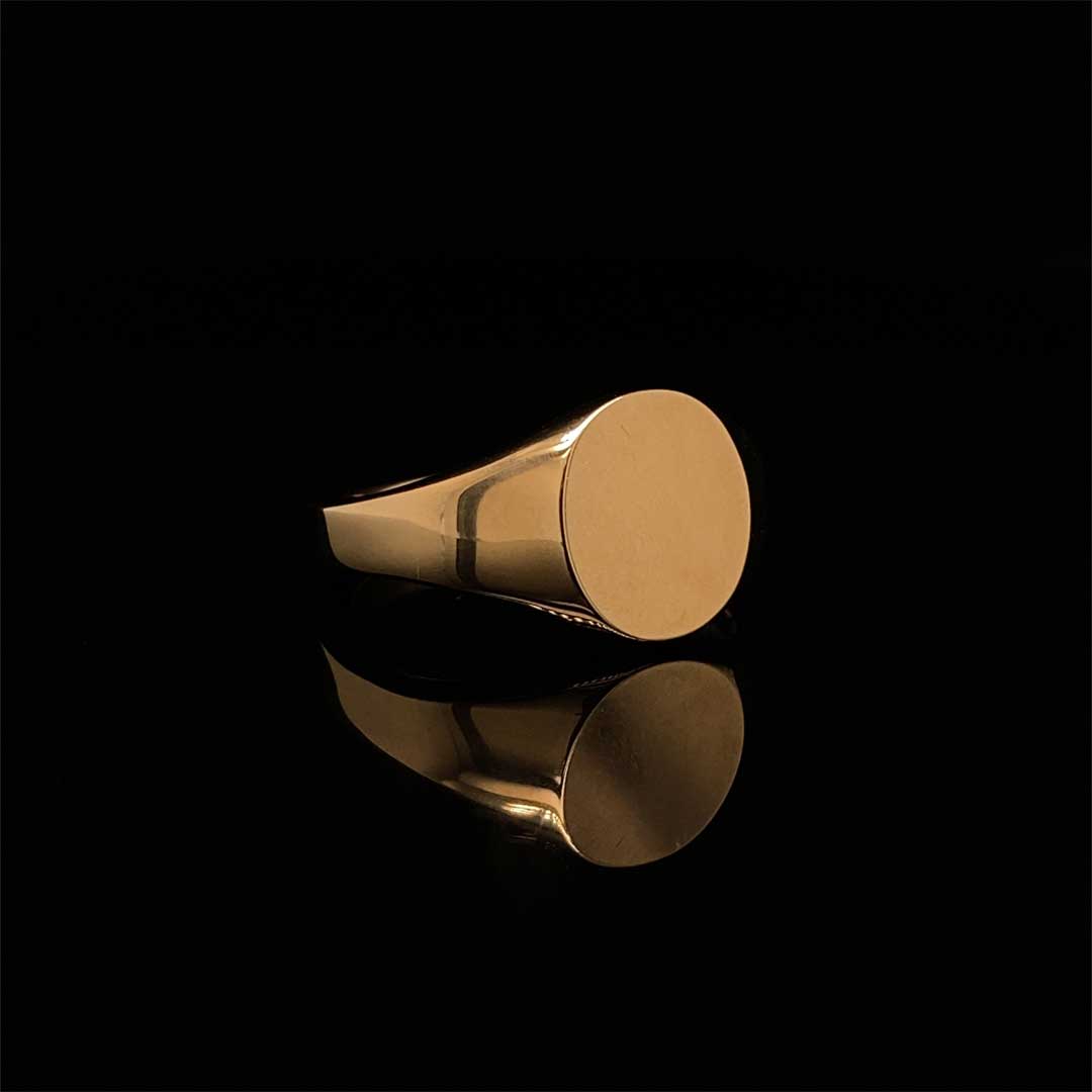 Rose Gold Oval Signet Ring