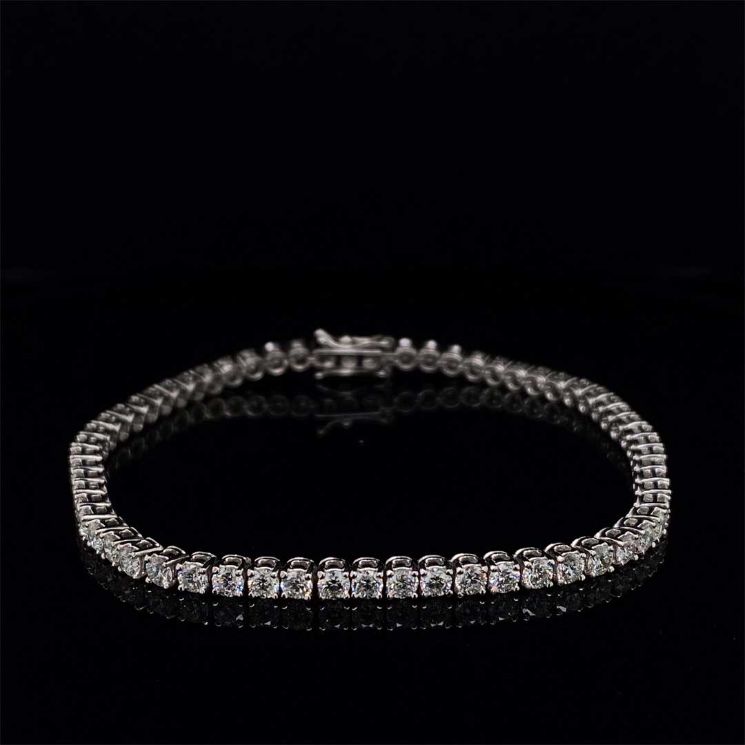 Round Diamond Line Bracelet