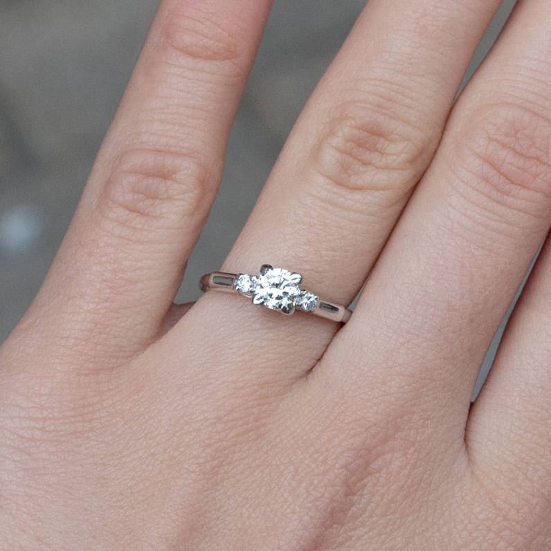 0.37ct Round Brilliant Cut Diamond Ring