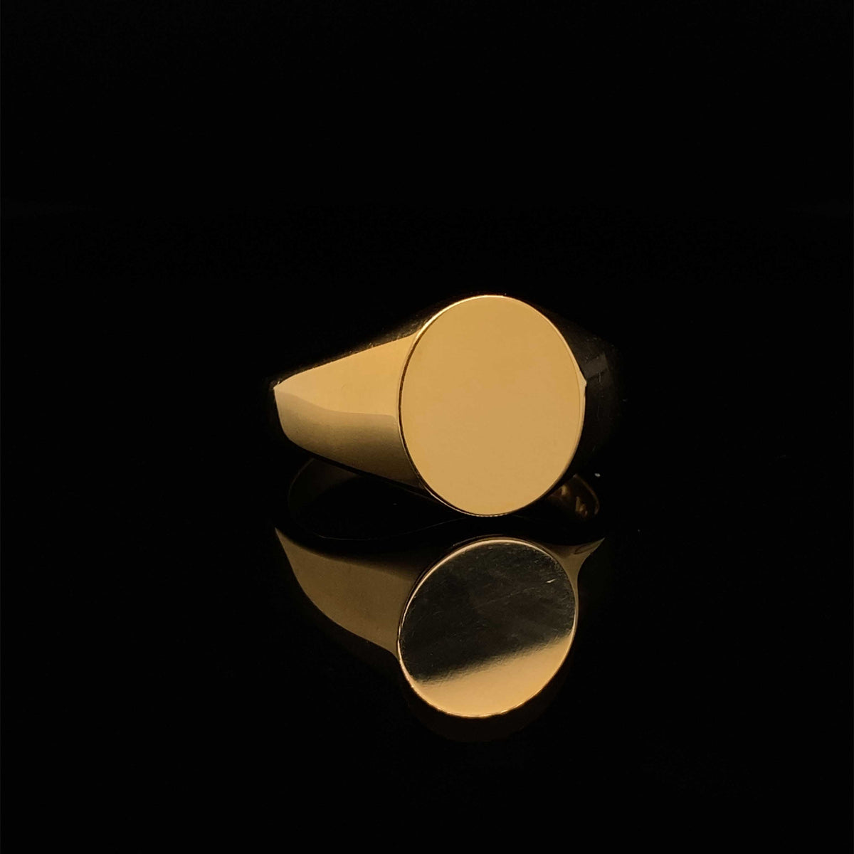 Yellow Gold Oval Signet Ring