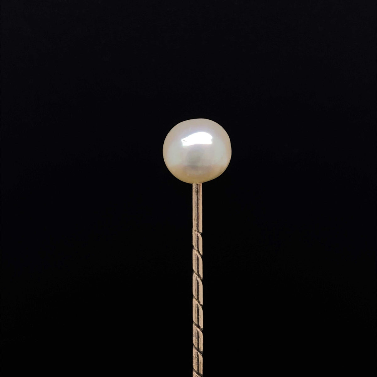 Yellow Gold Pearl Tie Pin