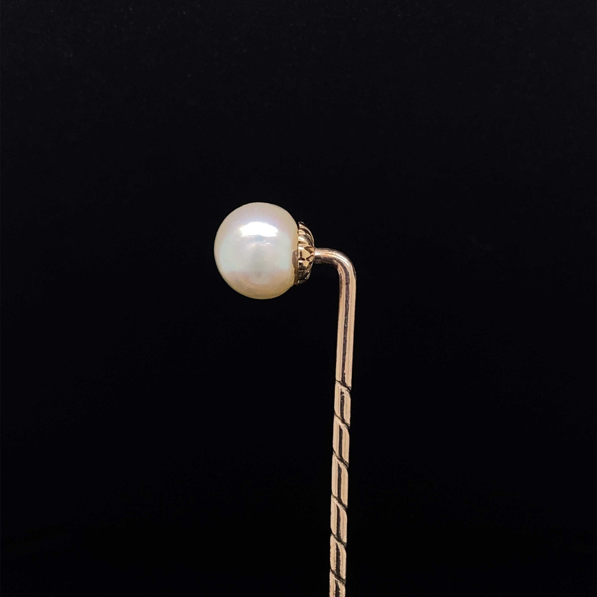 Yellow Gold Pearl Tie Pin