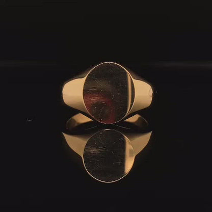 Rose Gold Oval Signet Ring