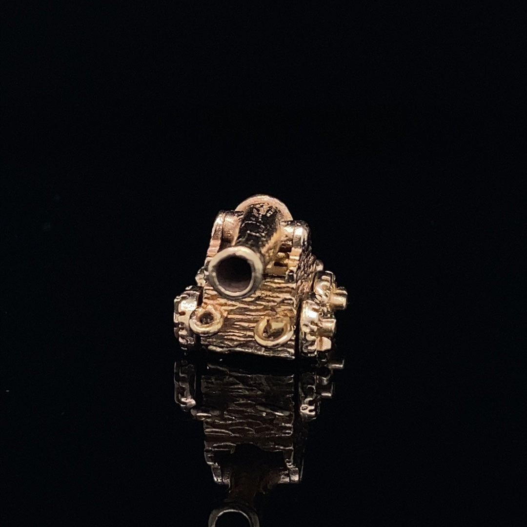 9ct Yellow Gold Cannon Charm